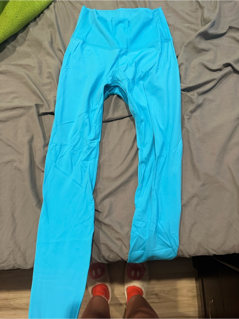 High-Rise Turquoise Leggings - Women